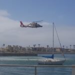 us coast guard helicopter as seen from the channel islands marine safari