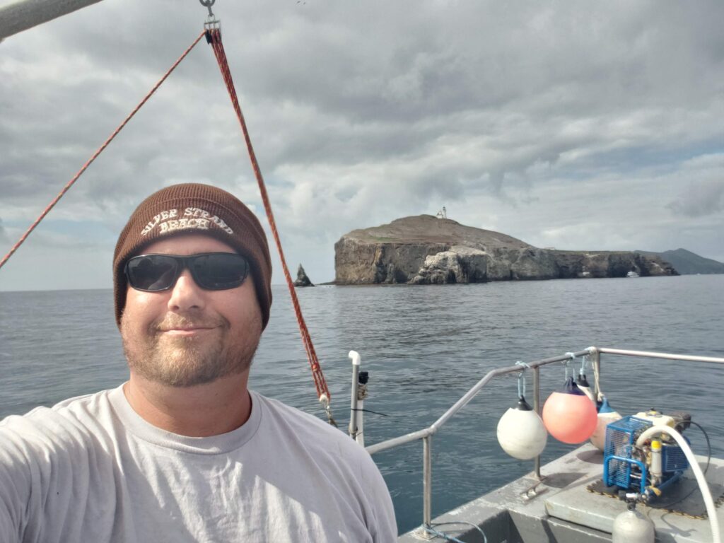 Captain Dave Colker at Anacapa Island